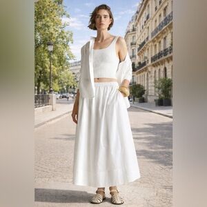 Quince 100% Organic Cotton Poplin A-line White Shirt, NWT, in XL